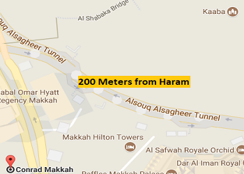 Conrad Makkah distance from haram